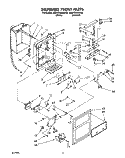 DISPENSER FRONT Diagram and Parts List for 3ED27DQXAN00  Whirlpool Refrigerator