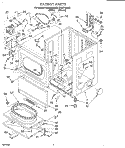 SECTION Diagram and Parts List for CEW2760AW0  Whirlpool Dryer