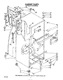 CABINET Diagram and Parts List for ET18VKXRWR3  Whirlpool Refrigerator