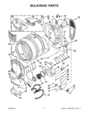 BULKHEAD PARTS Diagram and Parts List for WGD88HEAC1  Whirlpool Dryer