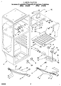 LINER, LIT/OPTIONAL Diagram and Parts List for ET14JMYDN00  Whirlpool Refrigerator