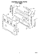 CONTROL PANEL PARTS Diagram and Parts List for YIES366SQ0  Whirlpool Range