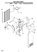 AIR FLOW PARTS Diagram and Parts List for GS6SHEXML00  Whirlpool Refrigerator
