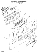 CONTROL PANEL PARTS Diagram and Parts List for KHWS01PWH0  KitchenAid Washer