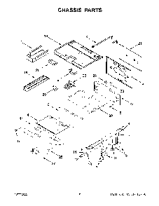 Chassis Parts Diagram and Parts List for KFGC506JMB05  KitchenAid Range