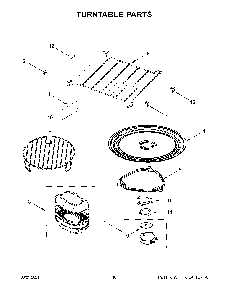 Turntable Parts Diagram and Parts List for YKMHC319ES06  KitchenAid Microwave