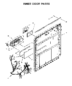 Inner door parts Diagram and Parts List for WDP370PAHW1  Whirlpool Dishwasher