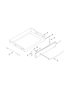 Drawer Parts Diagram and Parts List for WEG730H0DS0  Whirlpool Range