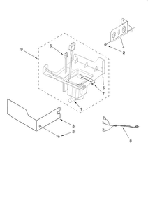 Pump Parts Diagram and Parts List for KUIS15NRTB0  KitchenAid Ice Maker