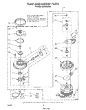 PUMP AND MOTOR Diagram and Parts List for GDP8700XTN2  Whirlpool Dishwasher