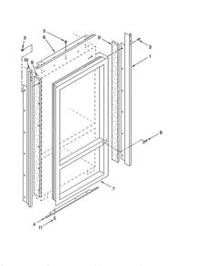 Cabinet & Breaker Trim Diagram and Parts List for KBLP36FMS01  KitchenAid Refrigerator