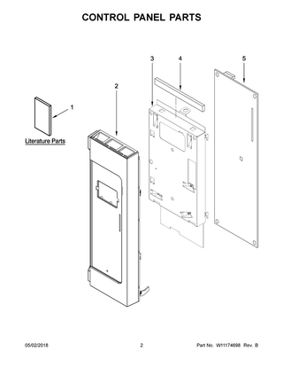 Part Location Diagram of W11252184 Whirlpool PANL-CNTRL