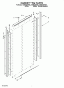 CABINET TRIM PARTS Diagram and Parts List for KSSS42QTX03  KitchenAid Refrigerator