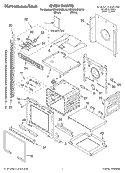OVEN, LITERATURE Diagram and Parts List for KEBI206DWH12  KitchenAid Wall Oven