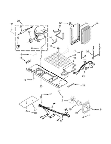 Unit Parts Diagram and Parts List for 10651789413  Kenmore Refrigerator