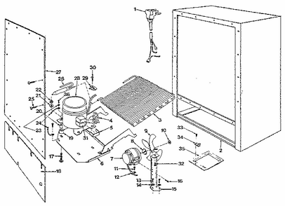 Unit Parts Diagram and Parts List for 61RF  Whirlpool Refrigerator
