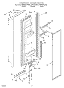 FREEZER DOOR Diagram and Parts List for KSBS25FJBT01  KitchenAid Refrigerator
