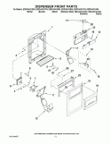 DISPENSER FRONT PARTS Diagram and Parts List for ED5FHAXVA04  Whirlpool Refrigerator