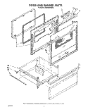 DOOR AND DRAWER Diagram and Parts List for RM978BXSW0  Whirlpool Microwave Oven Combo