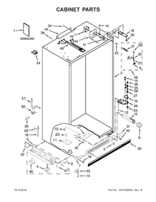 Cabinet Parts Diagram and Parts List for KSSC36QTS10  KitchenAid Refrigerator
