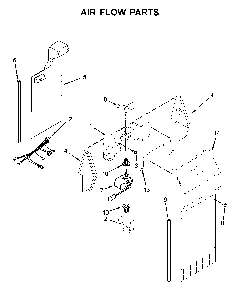 Air flow parts Diagram and Parts List for WRS321SDHV05  Whirlpool Refrigerator