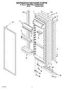REFRIGERATOR DOOR Diagram and Parts List for KSRB22FKSS00  KitchenAid Refrigerator