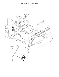 Manifold Parts Diagram and Parts List for KSDB900ESS0  KitchenAid Range