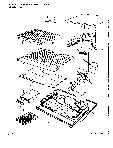 01 - Freezer Compartment Diagram and Parts List for RB17KN-2A  Whirlpool Refrigerator