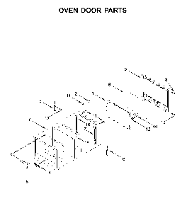 Oven door parts Diagram and Parts List for WOS31ES7JS01  Whirlpool Wall Oven