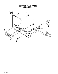 Control Panel Diagram and Parts List for CMO2743BL1  KitchenAid Microwave