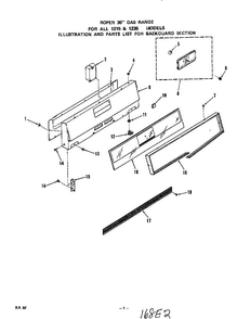 Section 8 Diagram and Parts List for 1235*0A  Roper Range