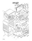 LINER Diagram and Parts List for 3XARG493WP01  Whirlpool Refrigerator