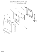 LOWER OVEN DOOR Diagram and Parts List for RBD245PDB2  Whirlpool Wall Oven