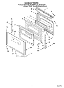 DOOR PARTS, MISCELLANEOUS PARTS Diagram and Parts List for GS460LELT0  Whirlpool Range