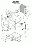 UNIT PARTS, OPTIONAL PARTS (NOT INCLUDED) Diagram and Parts List for KUIC15PRTS2  KitchenAid Ice Maker