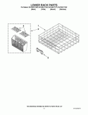 LOWER RACK PARTS Diagram and Parts List for DU1030XTXB2  Whirlpool Dishwasher