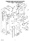FREEZER LINER AND AIR FLOW PARTS Diagram and Parts List for KSSS36QMB03  KitchenAid Refrigerator
