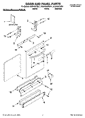 DOOR AND PANEL PARTS Diagram and Parts List for KUDK02CRBS1  KitchenAid Dishwasher
