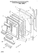 REFRIGERATOR DOOR Diagram and Parts List for KTRS25KAWH12  KitchenAid Refrigerator