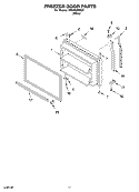 FREEZER DOOR PARTS, LITERATURE AND OPTIONAL PARTS Diagram and Parts List for 5XKVN600K01  Whirlpool Refrigerator