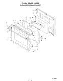 OVEN DOOR Diagram and Parts List for KEBS145SBL1  KitchenAid Wall Oven