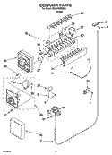 ICEMAKER PARTS, OPTIONAL PARTS Diagram and Parts List for RS25AGXNQ02  Roper Refrigerator