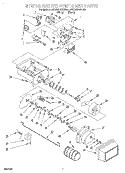 MOTOR AND ICE CONTAINER Diagram and Parts List for 3VED29DQDW00  Whirlpool Refrigerator