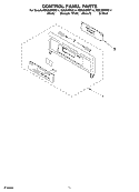CONTROL PANEL Diagram and Parts List for RBS305PDB14  Whirlpool Wall Oven