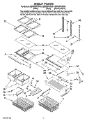 SHELF PARTS Diagram and Parts List for KBRS22KTSS01  KitchenAid Refrigerator