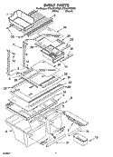 SHELF PARTS Diagram and Parts List for ET9AHTXMT01  Whirlpool Refrigerator