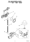FILL AND OVERFILL PARTS Diagram and Parts List for KUDI02FRWH4  KitchenAid Dishwasher