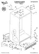 CABINET, LITERATURE Diagram and Parts List for 4YED2FHQKT00  Whirlpool Refrigerator