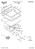 COOKTOP PARTS Diagram and Parts List for GJP84802  Whirlpool Range