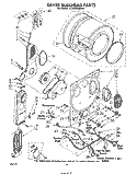 DRYER BULKHEAD Diagram and Parts List for LT4905XMW0  Whirlpool Washer Dryer Combo